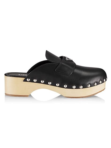 prada black clogs